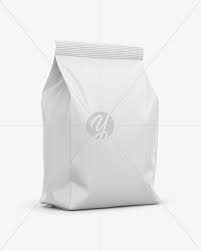 Download Matte Food Bag Mockup Half Side View In Bag Sack Mockups On Yellow Images Object Mockups