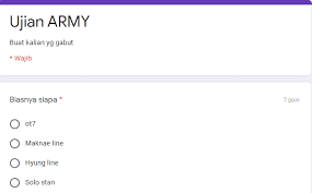 Ujian army google form adalah sebuah tes ujian untuk seorang yang mengidolakan army. Link Ujian Army Joint Force Quarterly Issue 99 4th Quarter 2020 She Urged Supporters To Protest Against The Coup Feelfreewithyourdeviation