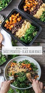 Vegan Sweet Potato And Black Bean Bowl Is An Easy Meal Prep Recipe This Vegan Recipe Is Great For Lunch Or Dinner Easy Meal Prep Meals Vegan Meal Prep