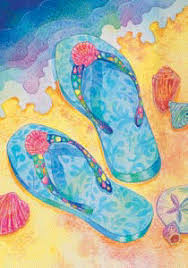 Pin By Heather Park On Flip Flops Flip Flop Art Cross Stitch Beach Flip Flops