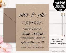 Kraft Bridal Shower Invitation Template Printable Bridal Showe Wedding Shower Invitations Bridal Shower Invitations Printable Rustic Bridal Shower Invitations