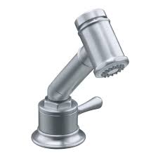 Maybe you would like to learn more about one of these? Kohler Hirise Single Hole Single Handle Low Arc Independent Side Spray With Valve In Polished Stainless Steel K 7344 4 S The Home Depot