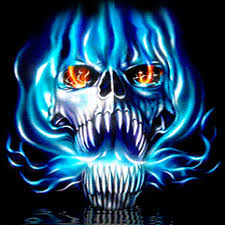 4k 0:10 wireframe blue loop. 48 Blue Fire Skull Wallpaper On Wallpapersafari