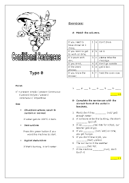 This is an activity designed for intermediate students in order to practise first conditional sentences. 48 Free Zero Conditional Worksheets