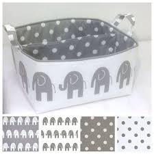 Black And White Polka Dot Storage Bins Xla Diaper Caddy 13 X11 X7 Fabric Storage Bin Organizer Basket Grey Elephant On White With White Dots On Grey Lining Diaper Caddy Fabric Storage Bins Baby Storage