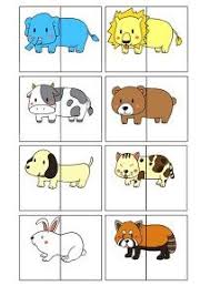 Hayvanlar Iki Parcali Puzzle Hayvanlar Yeni Yuruyen Bebek Aktiviteleri Puzzle