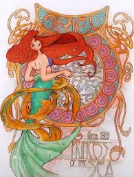 Art Nouveau Ariel From Art Of The Disney Princess Disney Princess Art Art Nouveau Disney Princess Art