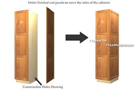 It may sound silly, but finishing the end panels of the cabinets is one of those little details. Kitchen Tall Cabinet Finshed End Panels