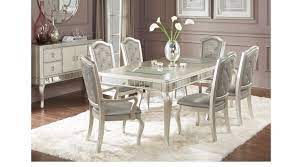 Historically the dining room is furnished with a rather large dining table and several dining chairs. Paris Silver 5 Pc Dining Room Rectangle Contemporary