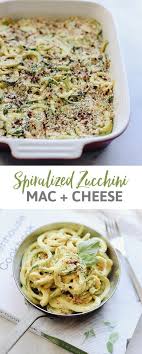 Mac And Cheese Just Got A Healthy Makeover With This Spiralized Zucchini Mac And Cheese Recipe Seasonal Zoodles Are Coated With A Zoodle Recipes Recipes Food