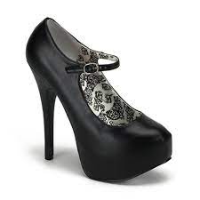 Bordello TEEZE-07 Stiletto Mary Jane Heels - Bordello Shoes
