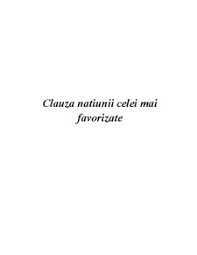 We did not find results for: Referat Clauza Natiunii Celei Mai Favorizate Economie 324717