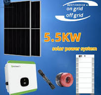 5.5kw Complete Hybrid Solar Power System with Energy Storage for Home