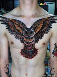Pin By Anna Middleton On Tattoo Traditional Chest Tattoo Owl Tattoo Chest Owl Neck Tattoo