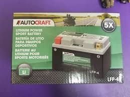 autocraft lfp 4 lithium power sport battery 9b 63 99