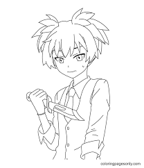 Assassination classroom funny nagisa and karma nagisa shiota anime music videos purple wallpaper iphone star vs the forces of evil anime ships. Nagisa Shiota Assassination Classroom Coloring Pages Assassination Classroom Coloring Pages Coloring Pages For Kids And Adults