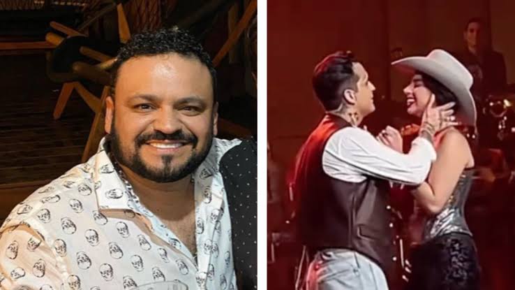 Papá de Christian Nodal reacciona al ver Christian Nodal cariñoso con Ángela  Aguilar en pleno concierto