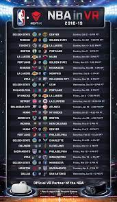 Second half of regular season. Nextvr Releases Streaming Schedule For Critical 2018 2019 Nba Season