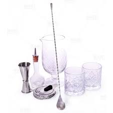Home & kitchen › kitchen & dining ›. Cocktail Shakers Bar Sets Final Touch Yarai Stemmed Mixing Pitcher Cocktail Stirring Glass Accessories Set Home Garden