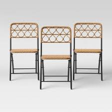 Britanna Patio Folding Chair Natural Opalhouse Patio Chairs Outdoor Folding Chairs Wicker Patio Chairs