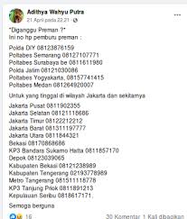 Ada orang yang salah mengira bahwa kontak di hp mereka telah terhapus, padahal tidak demikian kenyataannya. Cek Fakta Beredar Daftar Nomor Hp Polisi Yang Khusus Memburu Preman