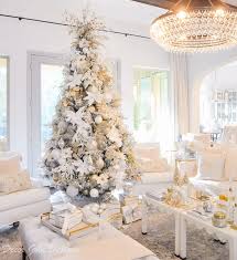 In a large living room it is better to add additional furniture or seating, (eg games table or writing desk) rather than increasing the distance between your seating and making the conversation area uncomfortably large. Bright White Christmas Living Room Decor Gold Designs