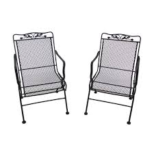 Arlington House Glenbrook Black Patio Action Chairs 2 Pack 7871700 0205000 The Home Depot Wrought Iron Patio Furniture Iron Patio Furniture Arlington House