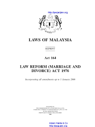 It does not apply to people of the muslim religion, and it is only applicable to marriages after the appointed date, 1 march 1982. Act 164 Law Reform Marriage And Divorce Act 1976 Marriage Virtue