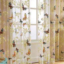 Curtain in the room fish rod bathroom li curtains roman curtains curtain fabric for seaside sheer curtains special jacquard fabric dies curtains curtain holder magnet love room curtain for live room coral curtain. Home Window Decor Voile Valance Tulle Floral Butterfly Sheer Curtains Walmart Com Walmart Com