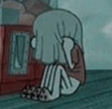 (1) help wanted(2) opposite day(3) dying for pie(4) club spongebob(5) my pretty seahorse(6) my pretty seahorse(7) just one bite(8) just one bite(9) just one. Squidward Sad
