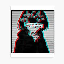 See more ideas about gif, aesthetic gif, aesthetic. Du Hast Mein Herz Gebrochen Sad Anime Girl Fotodruck Von Simouser Redbubble