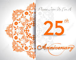 For a gift specific to this super special year, look to this attractive cutting board. 25 Year Anniversary Celebration Pattern Design 25th Anniversary Royalty Free Cliparts Vectors And Stock Illustration Image 52216515