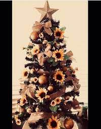 14 Sunflower Christmas Trees To Brighten Up Your Holiday Decorating Ideas Christmas Tree Decorating Tips Burlap Christmas Tree Fall Christmas Tree