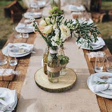 A southern garden wedding at corry house in union point, georgia. Buy Karavella Large Wood Slices For Centerpieces 5 Pack Wood Centerpieces For Tables 11 To 13 Inches Rustic Wedding Centerpiece Natural Wood Slabs W Cracks Bark Loss Online In Indonesia B07dn84y9v