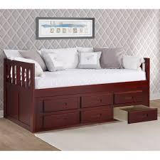 But the downside is the cubbies are not as deep and there is less storage. Copper Grove Arolsen Twin Merlot Captain S Bed With 6 Storage Drawers Overstock 28520717