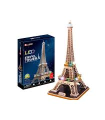 4.3 out of 5 stars 84 ratings. Cubicfun 3d Puzzle Eiffel Tower L091h With Led Lights Model Building Kits Buildingtoystore Com