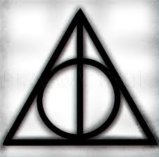 Harry potter symbols cream fabric, camelot fabrics, 100% cotton. How To Draw The Deathly Hallows Step By Step Drawing Guide By Dawn Dragoart Com