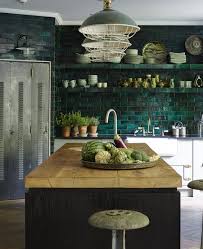Jade green ceramics an original green farmhouse sink, in the kitchen of a greenwich village penthouse, is skirted in a ralph lauren home linen. 30 Green Kitchen Decor Ideas That Inspire Digsdigs