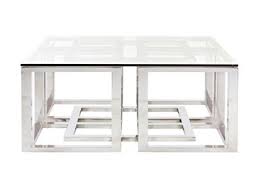 5 Lay On Tempered Glass Top Polished Stainless Steel Base Adjustable Glides Note Pop In Glass Metal Cocktail Table Square Glass Coffee Table Coffee Table