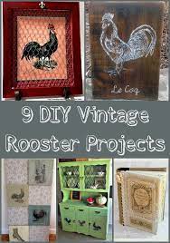 Navy blue rooster prints wall art for kitchen rooster decor framed ready to hang (16x12x1 panel) 4.5 out of 5 stars 60 $16.99 $ 16. 9 Diy Vintage Rooster Projects The Graphics Fairy Diy Rustic Decor Rooster Kitchen Decor Rooster Decor