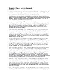 Check spelling or type a new query. Sebotol Hujan Untuk Sapardi Joko Pinurbo