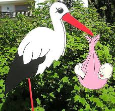 2pcs plastiksteppdecke schablone schablonen für steppstickerei patchwork. 110 Cm Holz Storch Klapperstorch Gelb Blau Rosa Zur Geburt Farbe Wahlbar