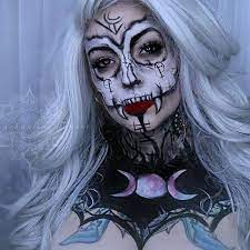 Voodoo Witch Skull Voodoo Witch Makeup Mua Artist Makeupartist Facepaint Moon Labordayweeke Face Painting Halloween Witch Makeup Halloween Makeup