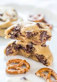 These homemade soft pretzels are so soft and buttery. Chocolate Chip Pretzel Cookies Salty Sweet Averie Cooks