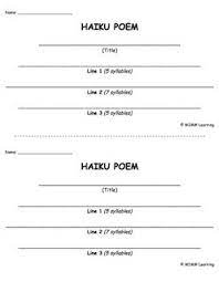 How to write a haiku worksheet free printables worksheet. Writing Template Haiku Poem Haiku Poems Poetry Lessons Haiku Poems For Kids
