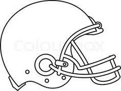 Line Drawing Illustration Of An American Football Helmet Viewed Stock Vector Football Helmets Football Drawing Line Drawing
