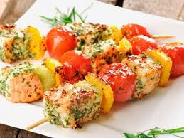 Lachs Spiesse Mit Gemuse Rezept Rezepte Lachs Rezept Lachs Gerichte