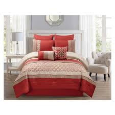 Orange, black, red, blue, white, green, yellow, pink, purple, gray, multicolor, animal print, coffee, floral. 8pc Janna Comforter Set Orange Riverbrook Home Target