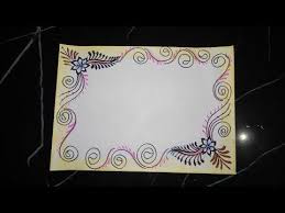 Diy Simple Easy Decorative Border Design For Project File 235 Youtube Border Design Holiday Projects Decorative Borders