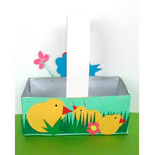 En papier, rotin ou branchettes, il sera vraiment original. Panier Oeufs De Paques Fabrique Avec Un Emballage Tete A Modeler